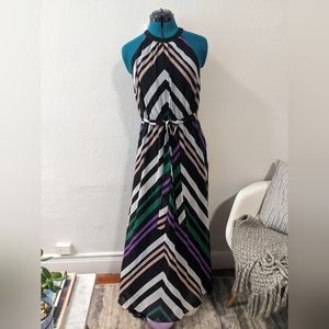 Bar III Gypsy Chevron Halter Maxi Dress